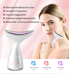 EMS Microcurrent Neck Face Beauty Device With 3 Colors LED Photon Therapy