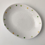 Dot Ceramic Plate Set Small Breakfast Plate Dessert Plate Flavor Plate Oval Plate